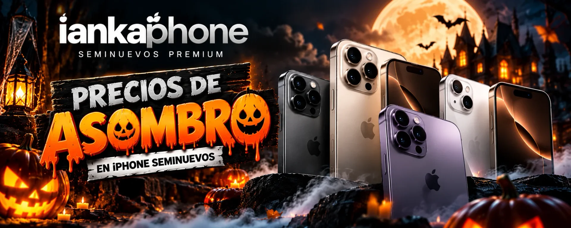 Precios de asombro en iPhone seminuevos — temporada Halloween en Iankaphone